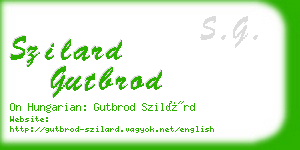 szilard gutbrod business card